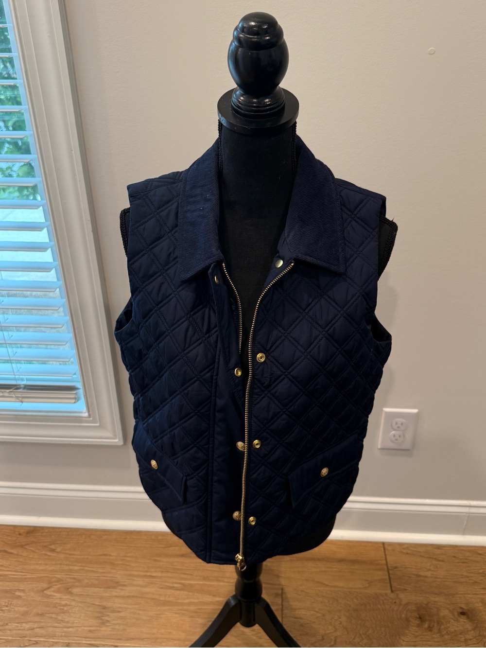 J.Crew Excursion Quilted Vest Navy Blue
